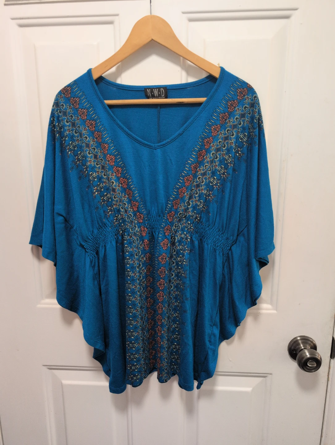 New Woman Design (NWD) Blue Kaftan Top L/G