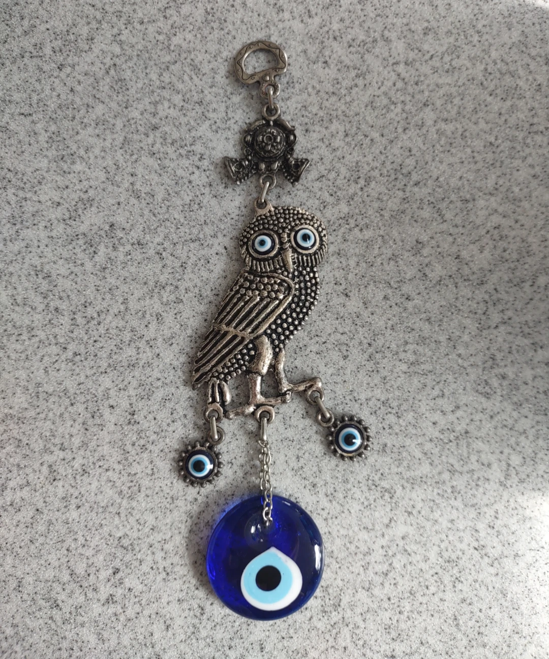 (NEW) Owl Evil Eye Wall Hanging Decor  (8.5 inches) - photo 2