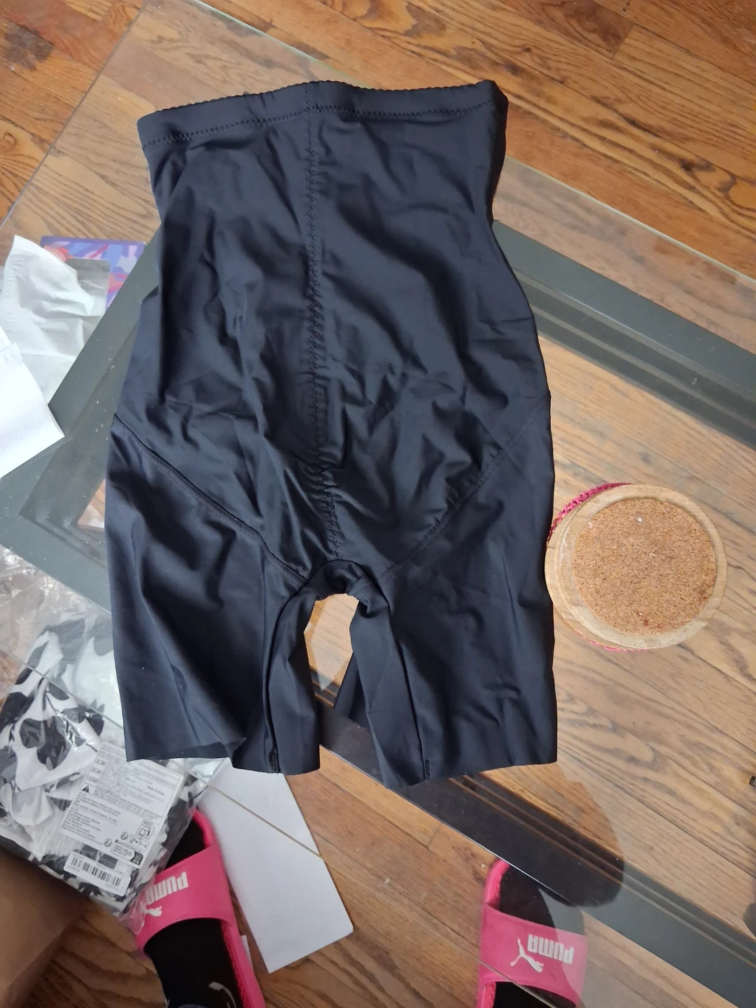 Black High Waist Shaper Shorts - Size M