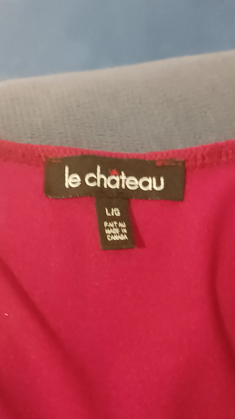 Le Château Women's Magenta V-Neck Wrap Top - photo 2