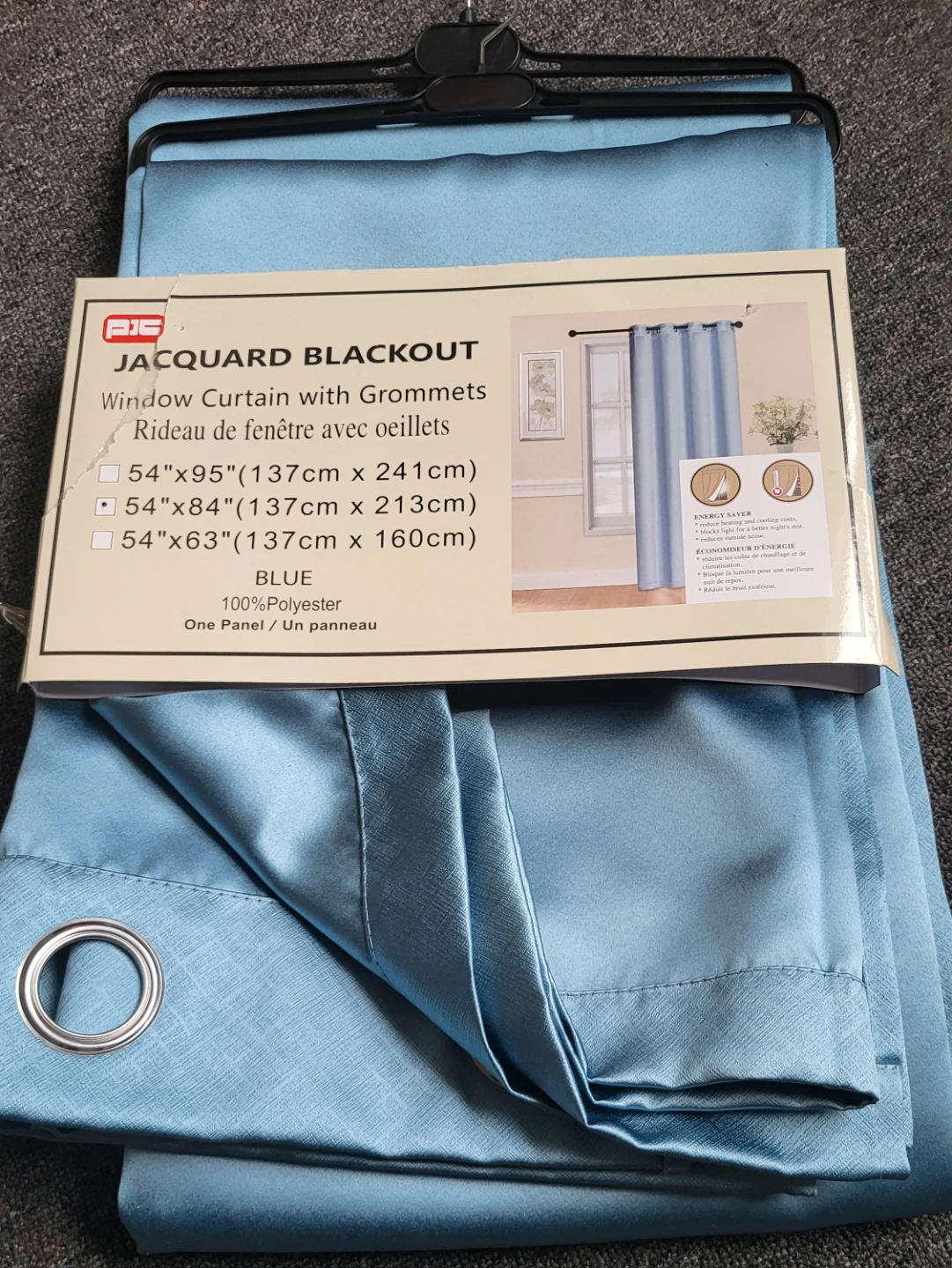 Jacquard Blackout Window Curtain with Grommets