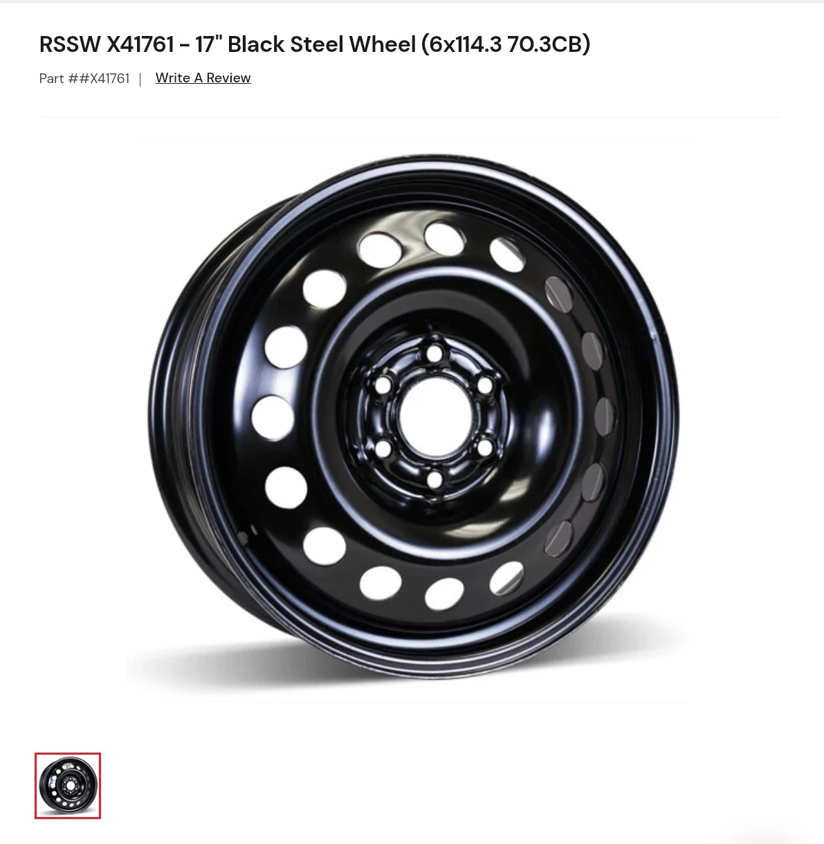 RSSW X41761 - 17" Black Steel Wheel - photo 3