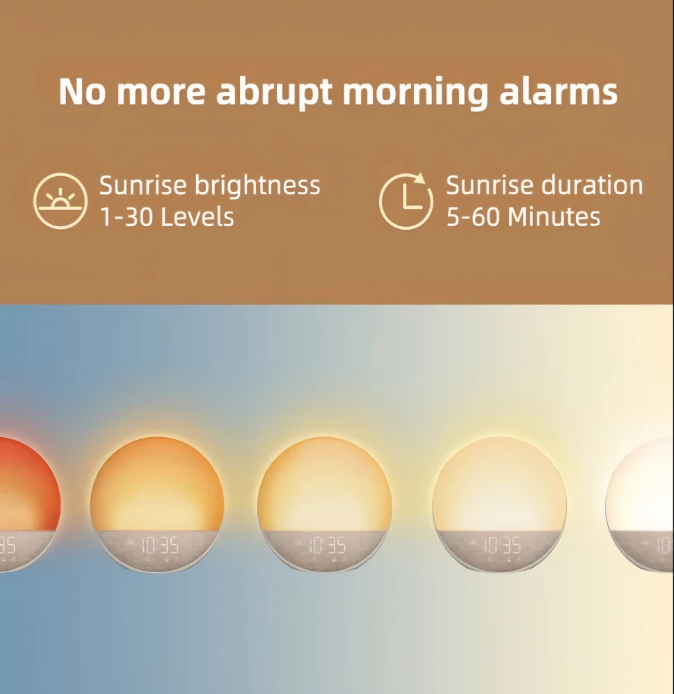 Odokee Sunrise Alarm Clock & Sleep Sounds Machine - photo 2