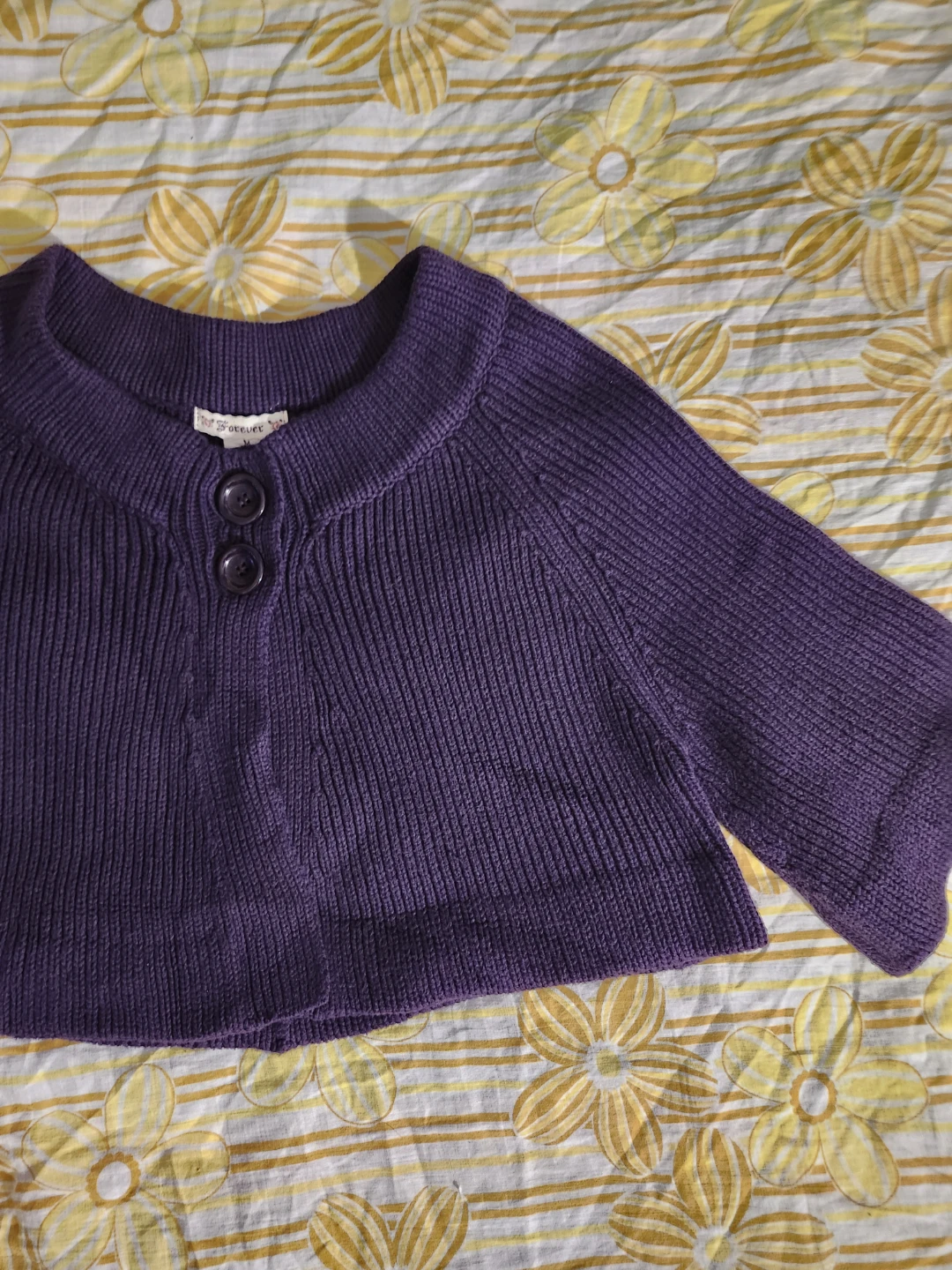 Forever dark purple knit bolero - photo 3