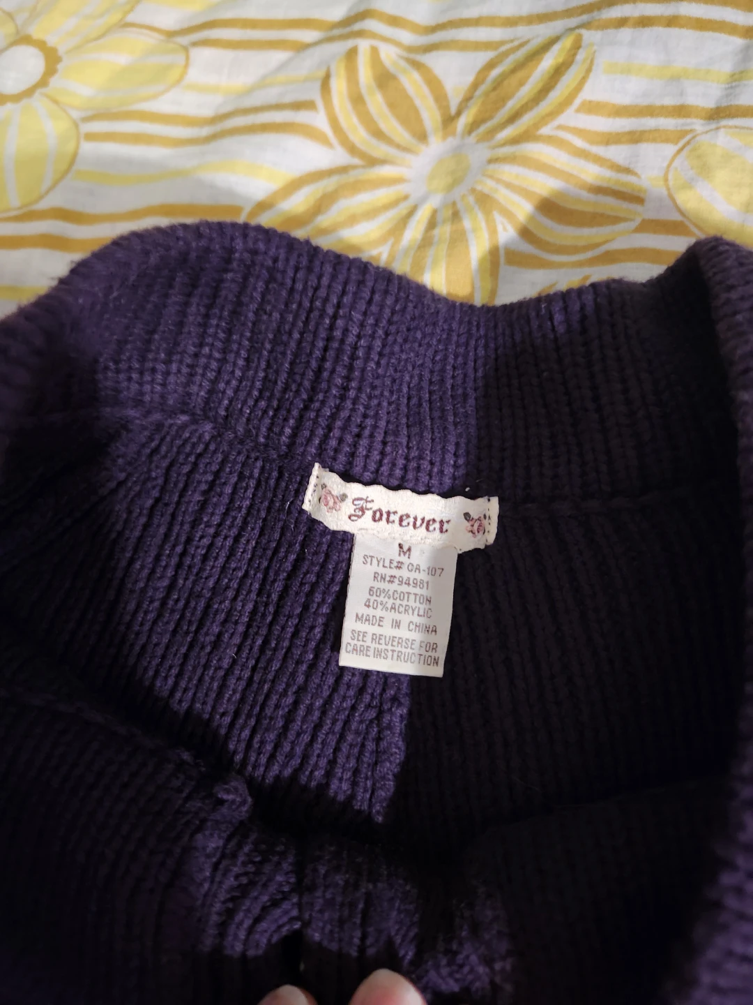 Forever dark purple knit bolero - photo 4