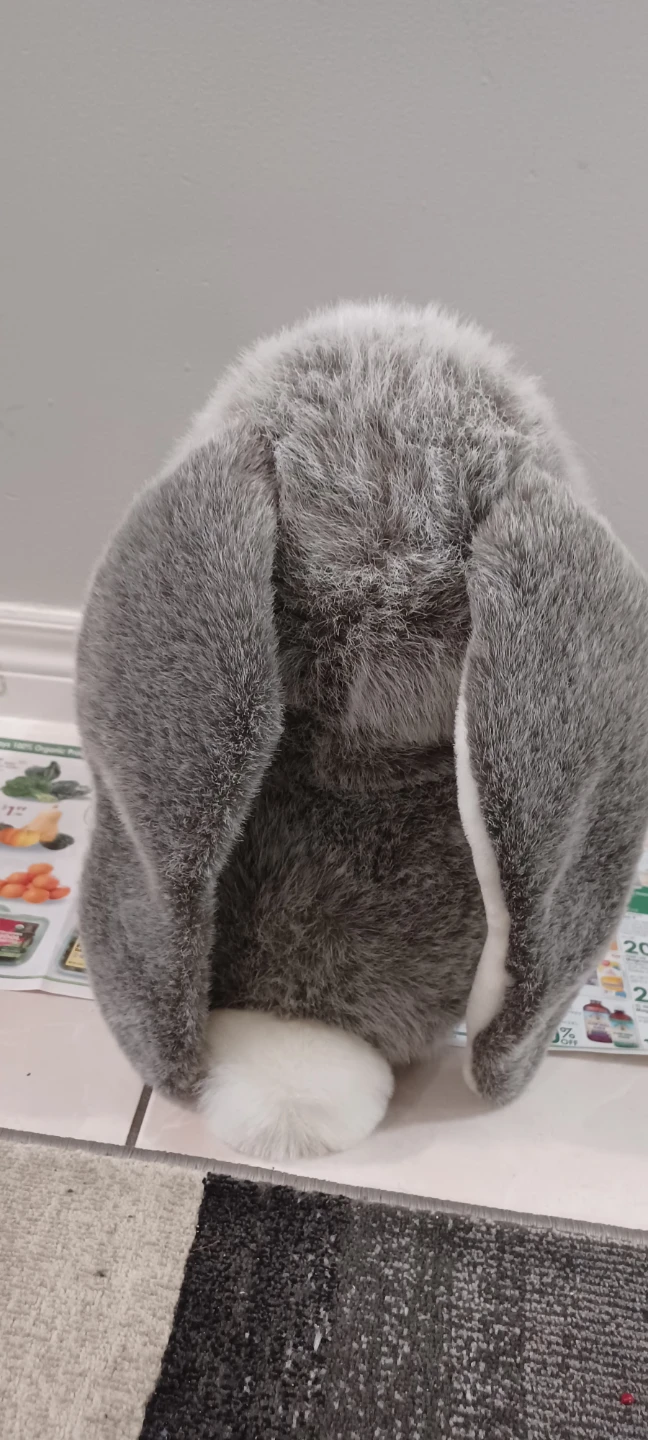 Plush Grey Bunny with Basket - photo 5