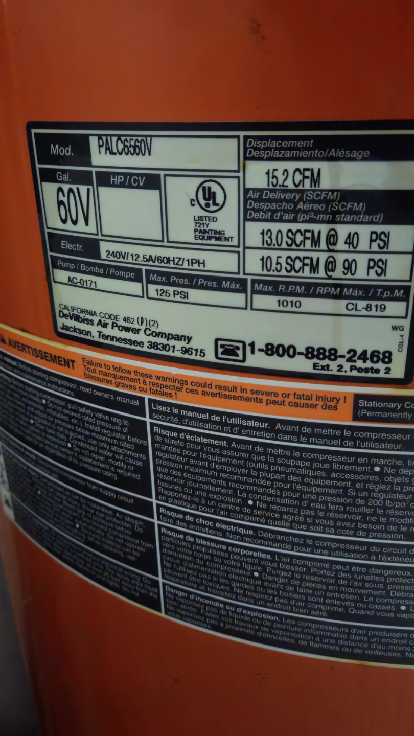 ProAirII 6.5hp 60 Gallon Air Compressor - photo 3