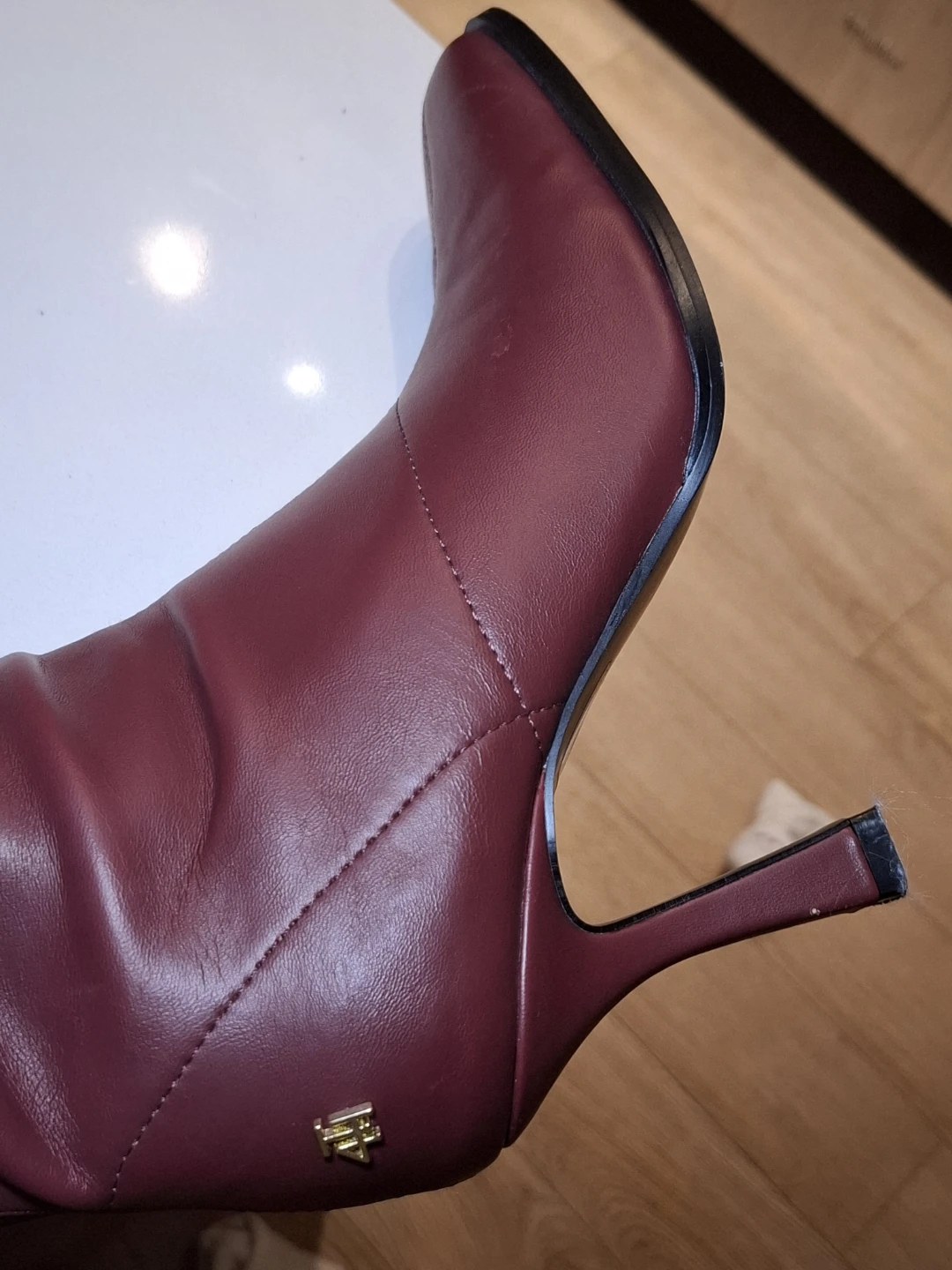 Burgundy Leather Tall Boots - photo 4