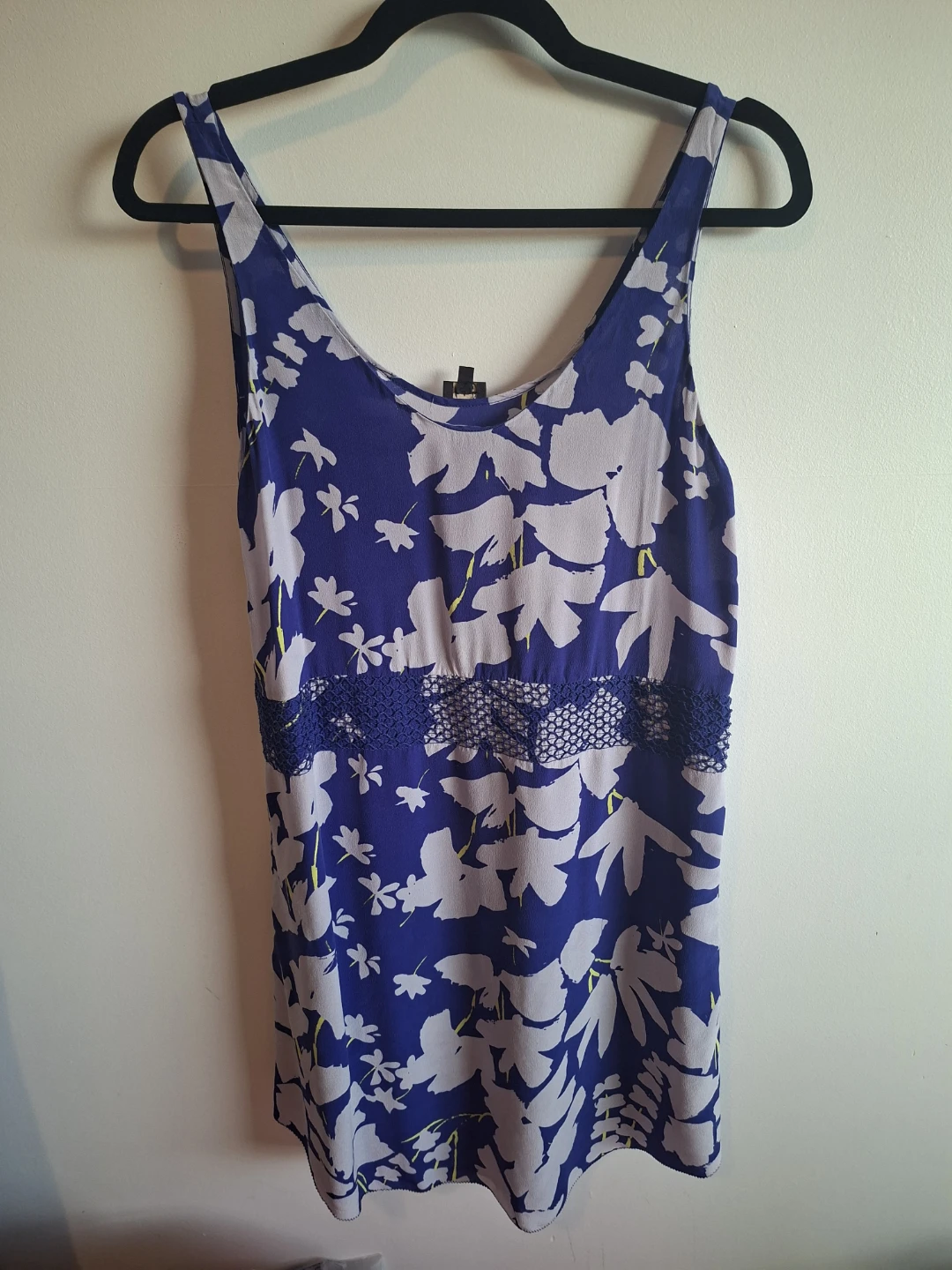 Aritzia Blythe Silk Dress (Small, Blue floral print) - photo 3