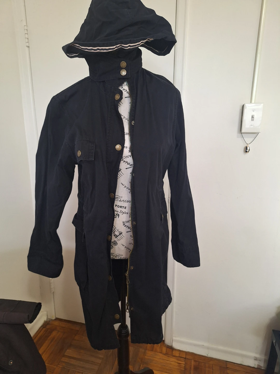 EDC by Esprit Black Hooded Parka Jacket - photo 4