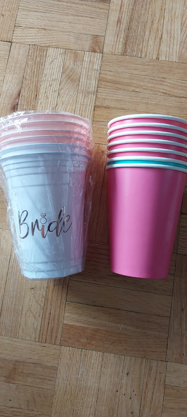 Bride themed party cups