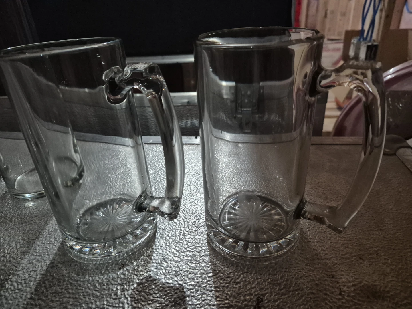 Set of 6 Clear Glass Drinking Glasses and Mugs - photo 2