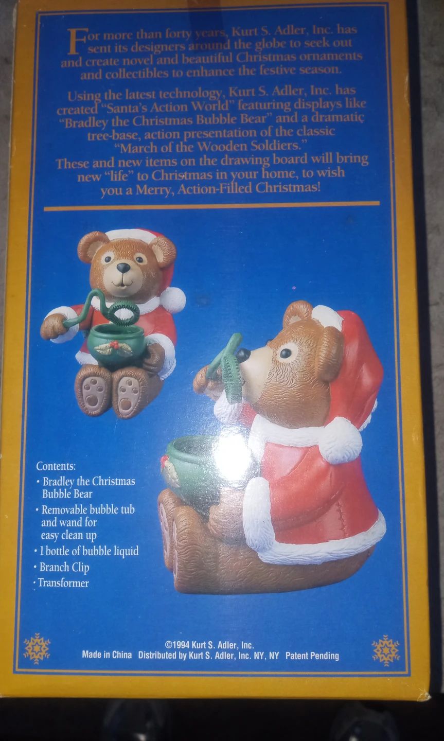 Kurt S. Adler Santa's Action World Bradley Christmas Bubble Bear - photo 2