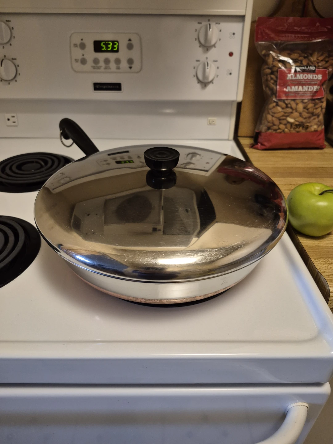 Revere Ware Large Vintage Skillet Pan + Lid: Copper Bottom - photo 2