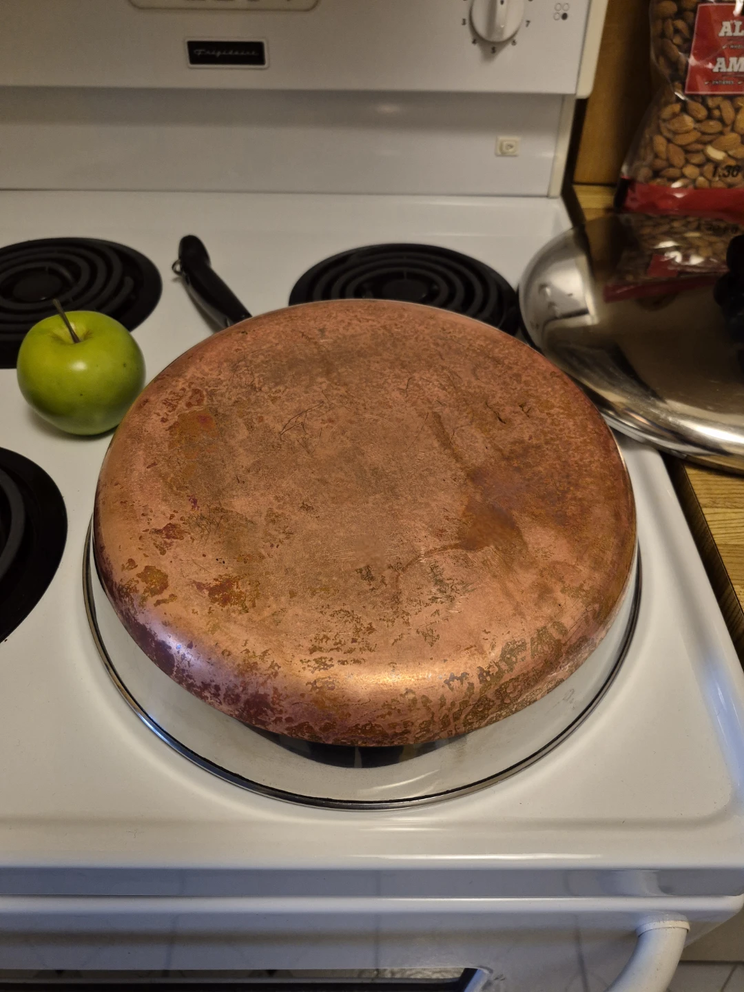 Revere Ware Large Vintage Skillet Pan + Lid: Copper Bottom - photo 5