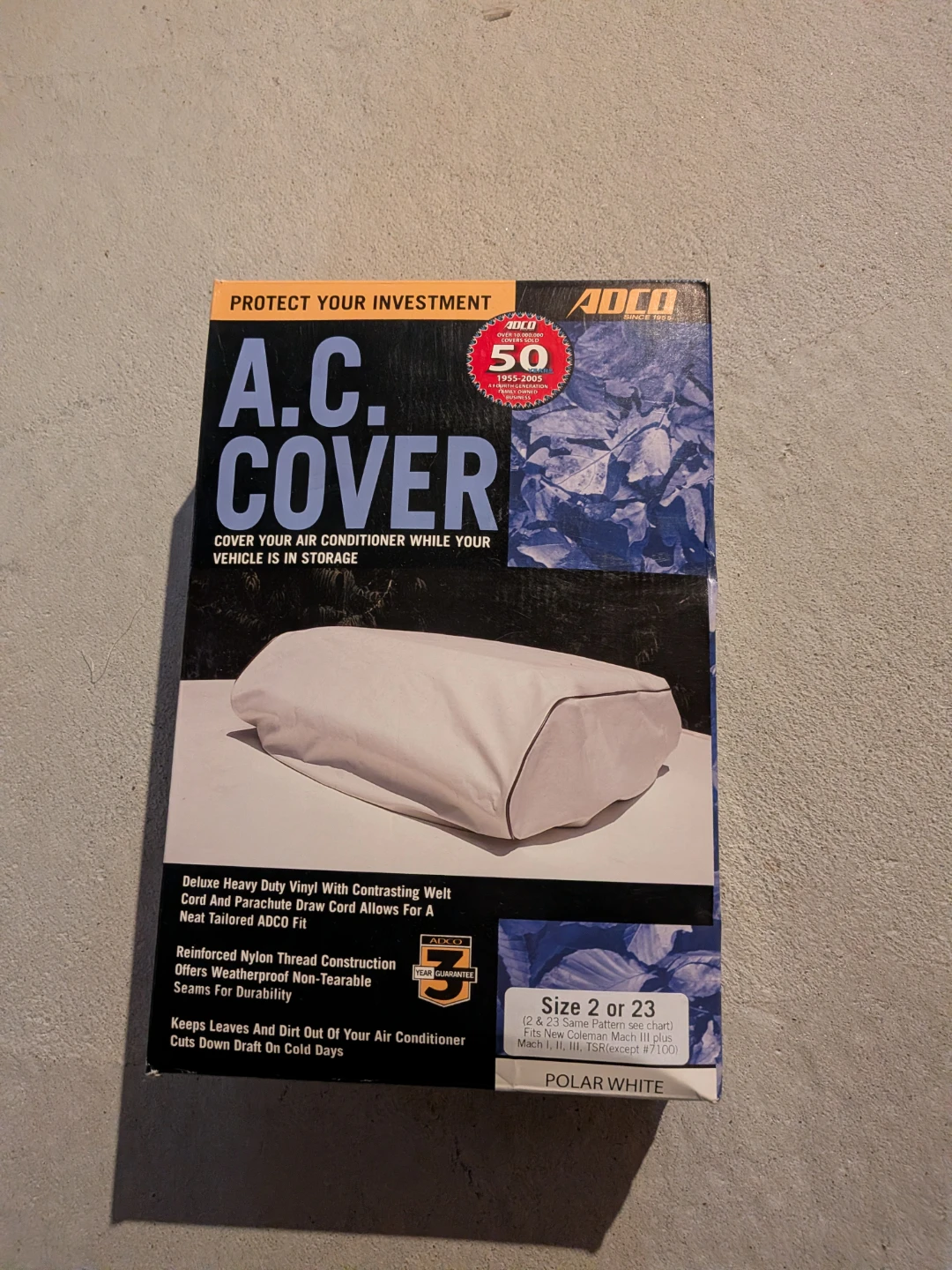 ADCO A.C. Cover Polar White Size 2 or 23