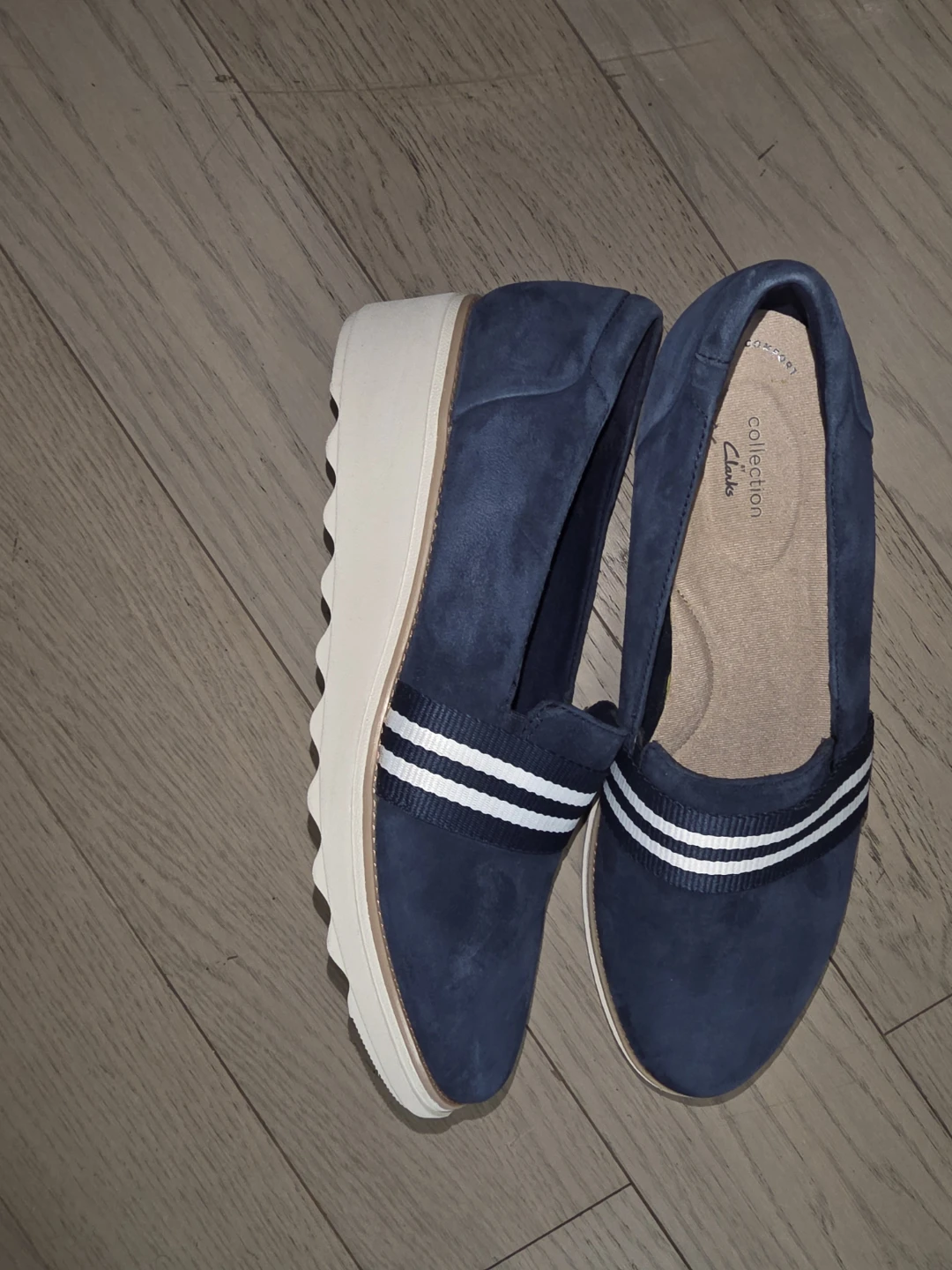 Clarks Women's Blue Suede Slip-On Loafers - photo 2