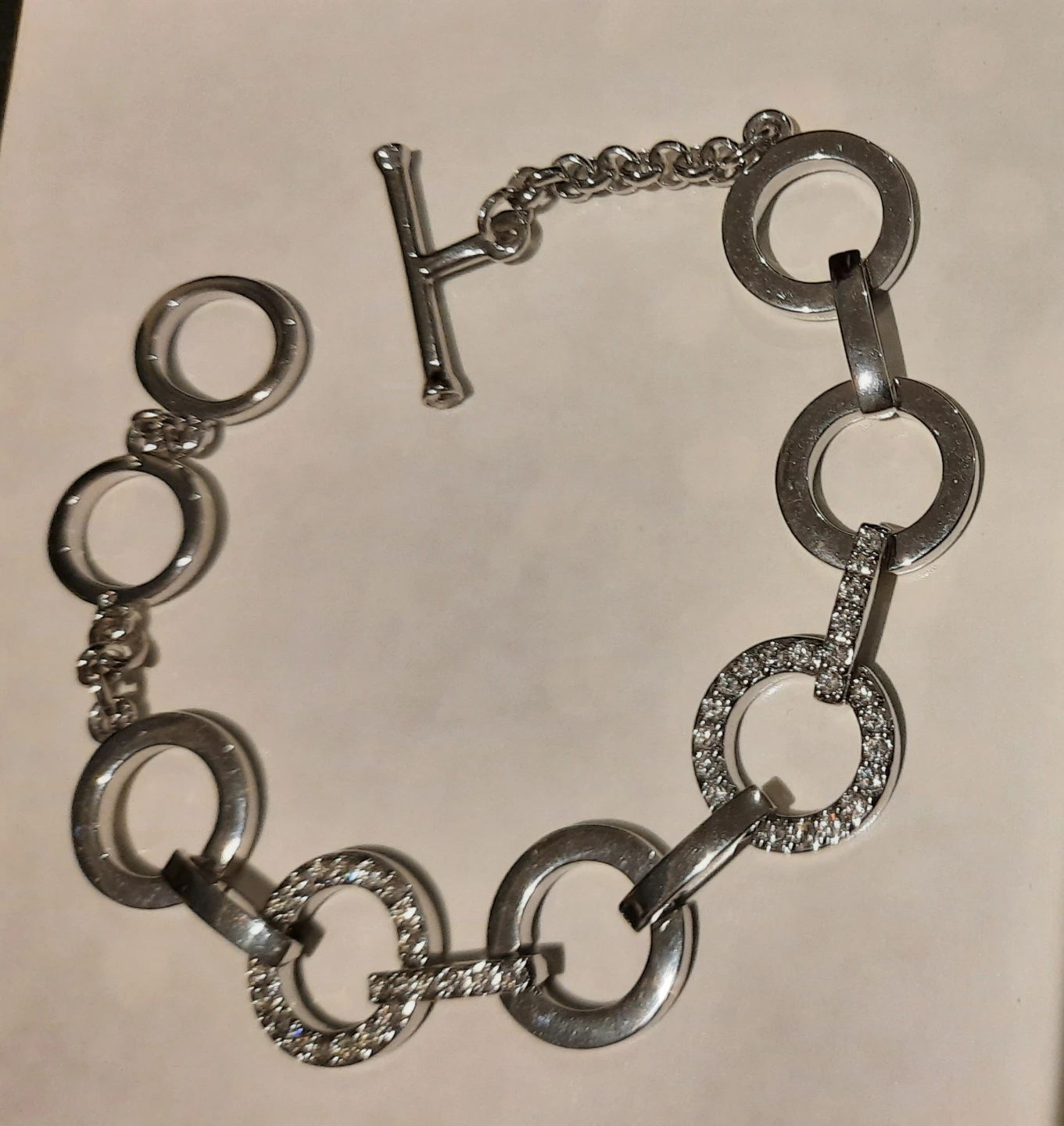 AUTHENTIC GENUINE SWAROVSKI CRYSTAL CIRCLE BRACELET TOGGLE - photo 5