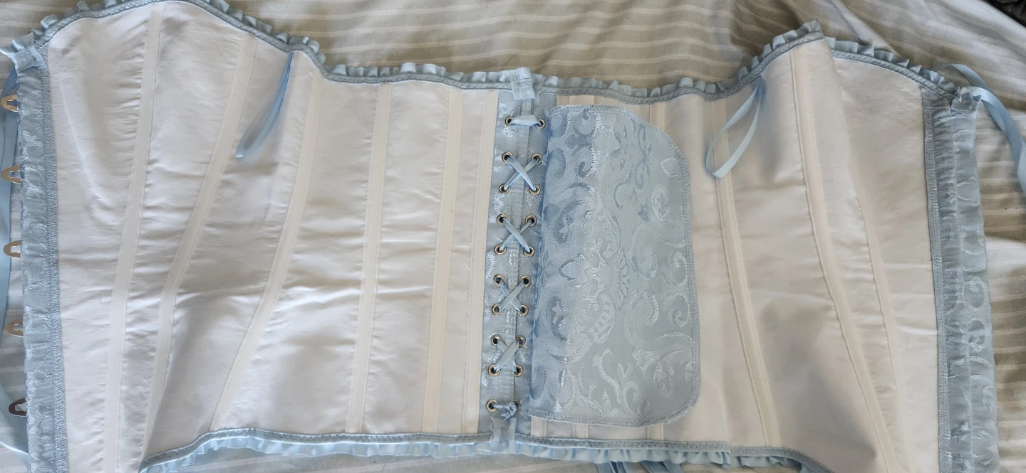 Light Blue Brocade Corset - photo 4