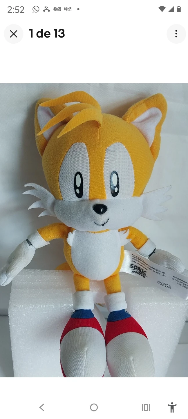 Sonic The Hedgehog Tails Plush Toy