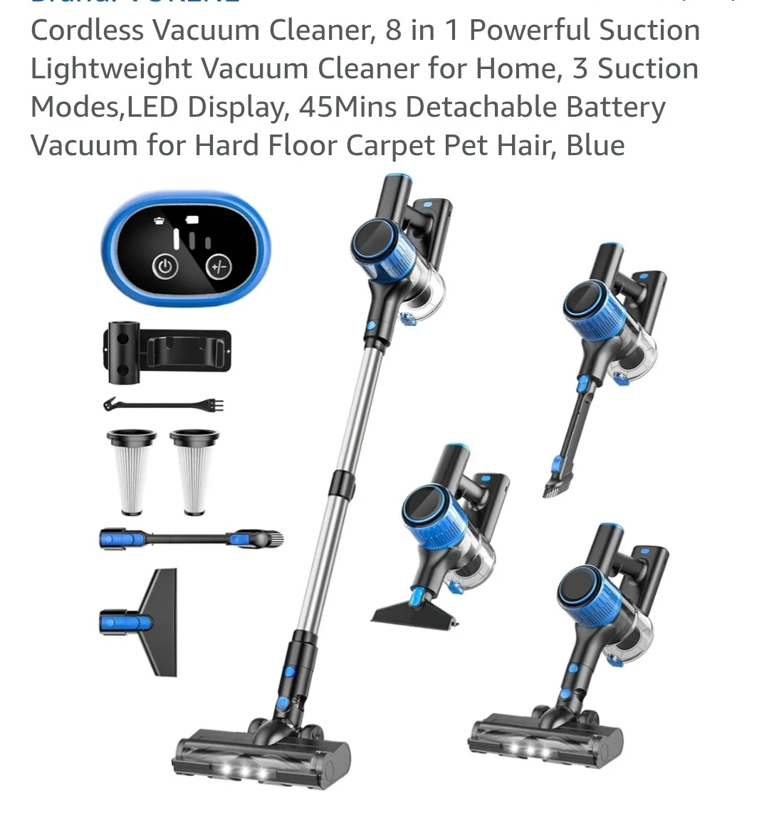 Cordless Vacuum Cleaner - 45KPA Suction