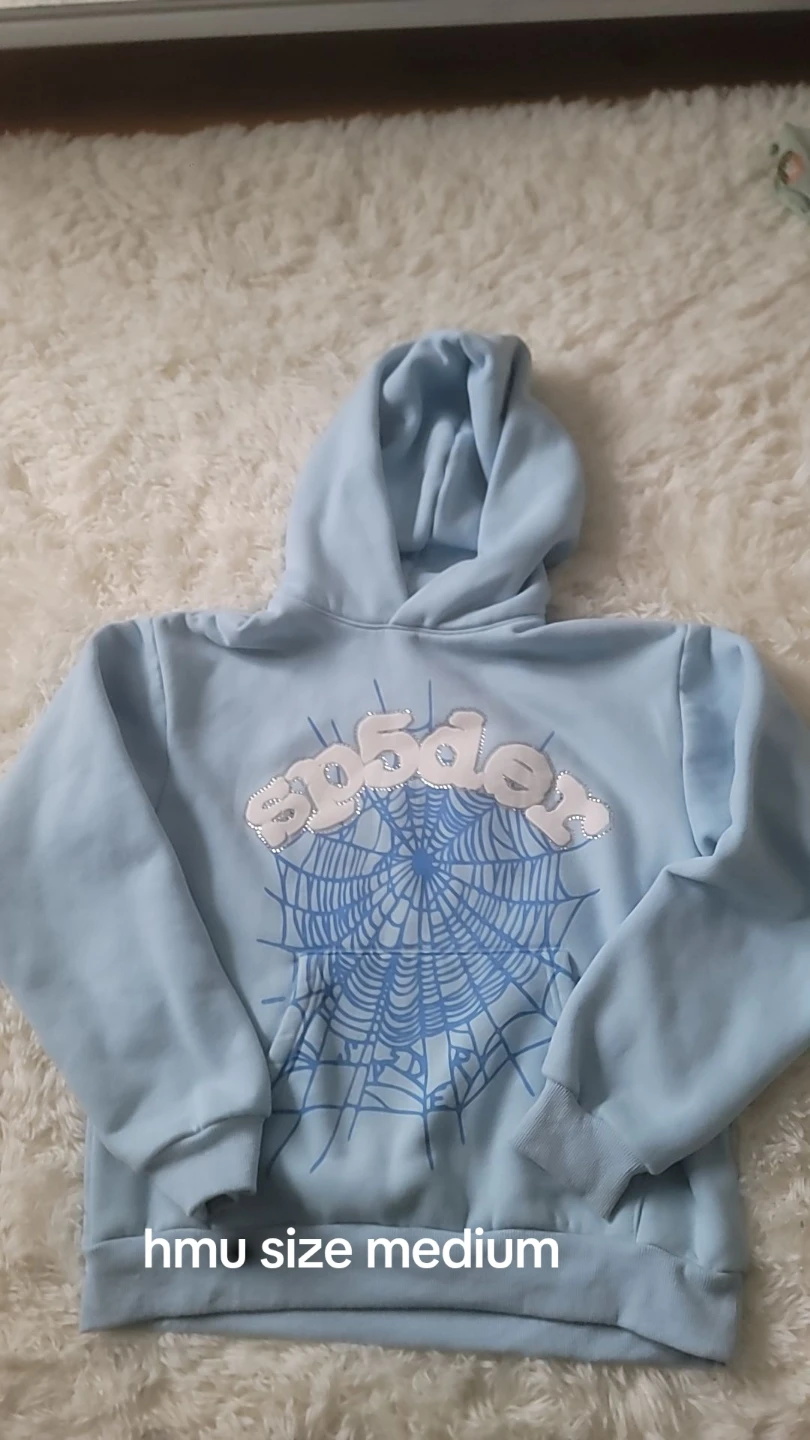 Light Blue Sp5der Hoodie
