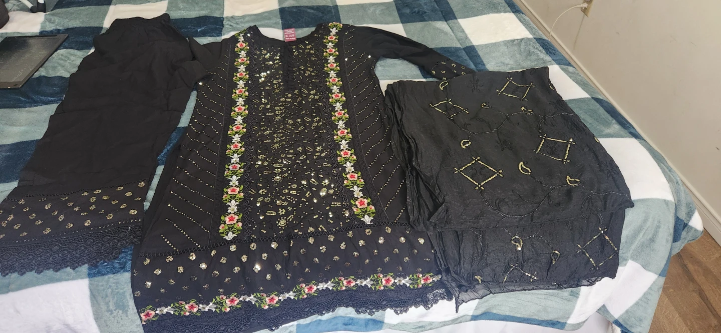 3 pcs black dress (medium)
