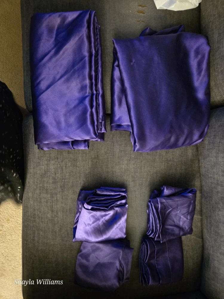 Purple Satin King Size Bed Sheets - photo 2