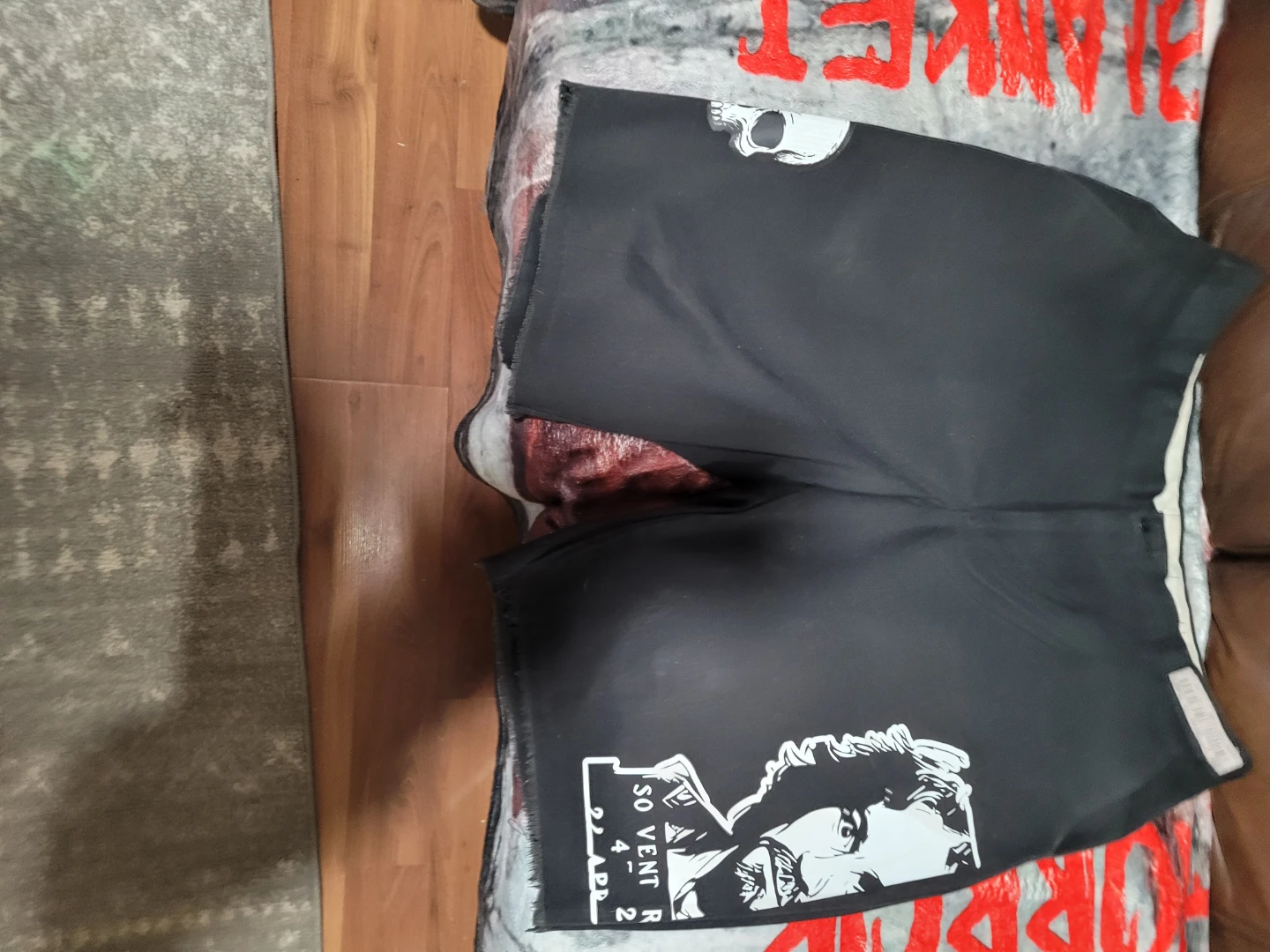 Black "Toxic Kind" Graphic Shorts