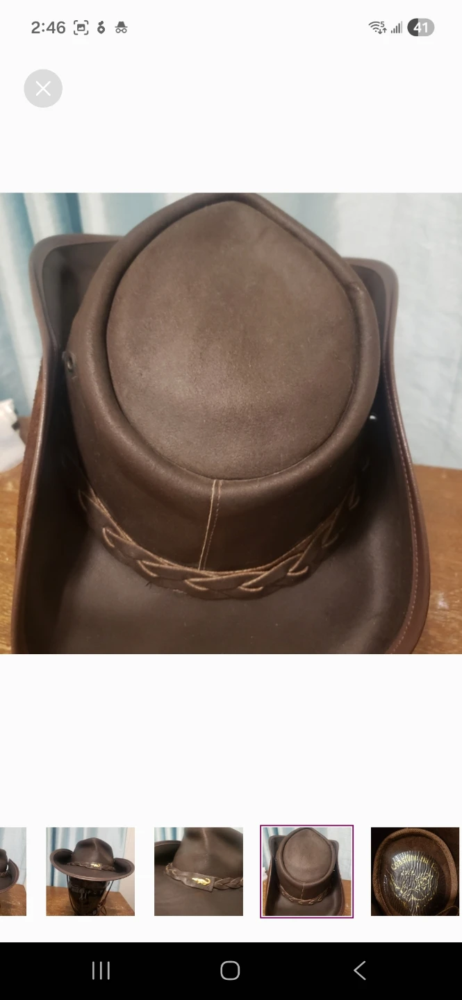 Coastline Hats Co. Brown Leather Hat Medium - photo 3