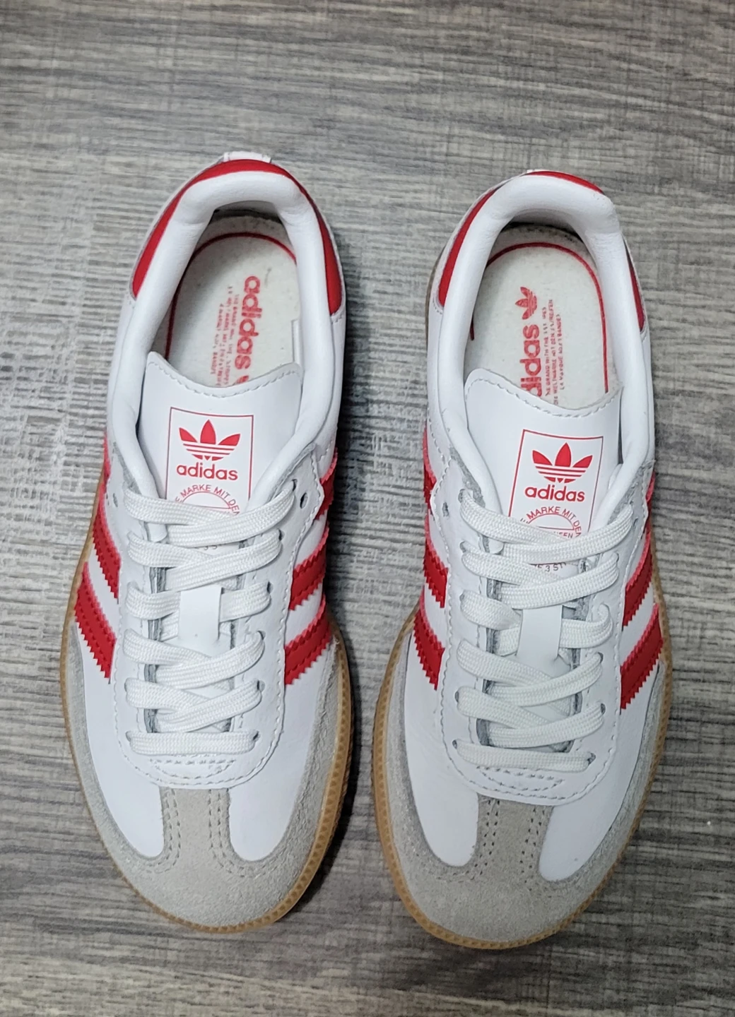 Adidas Samba White Red Sneakers - Size 11K - photo 2