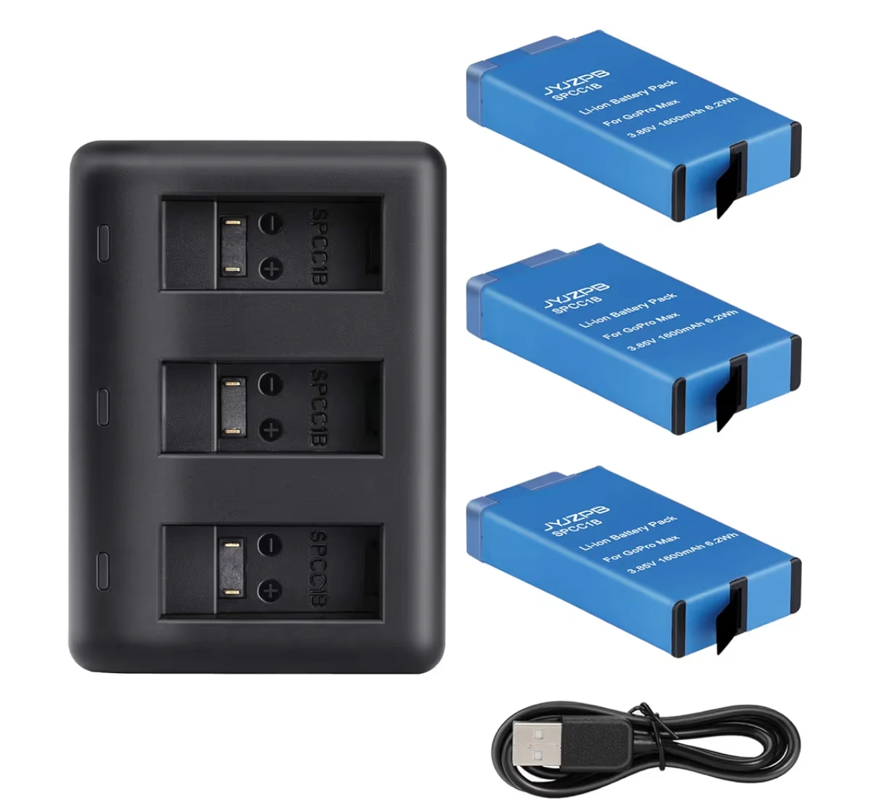 JYJZPB SPCC1B Li-ion Battery Pack Set for GoPro Max