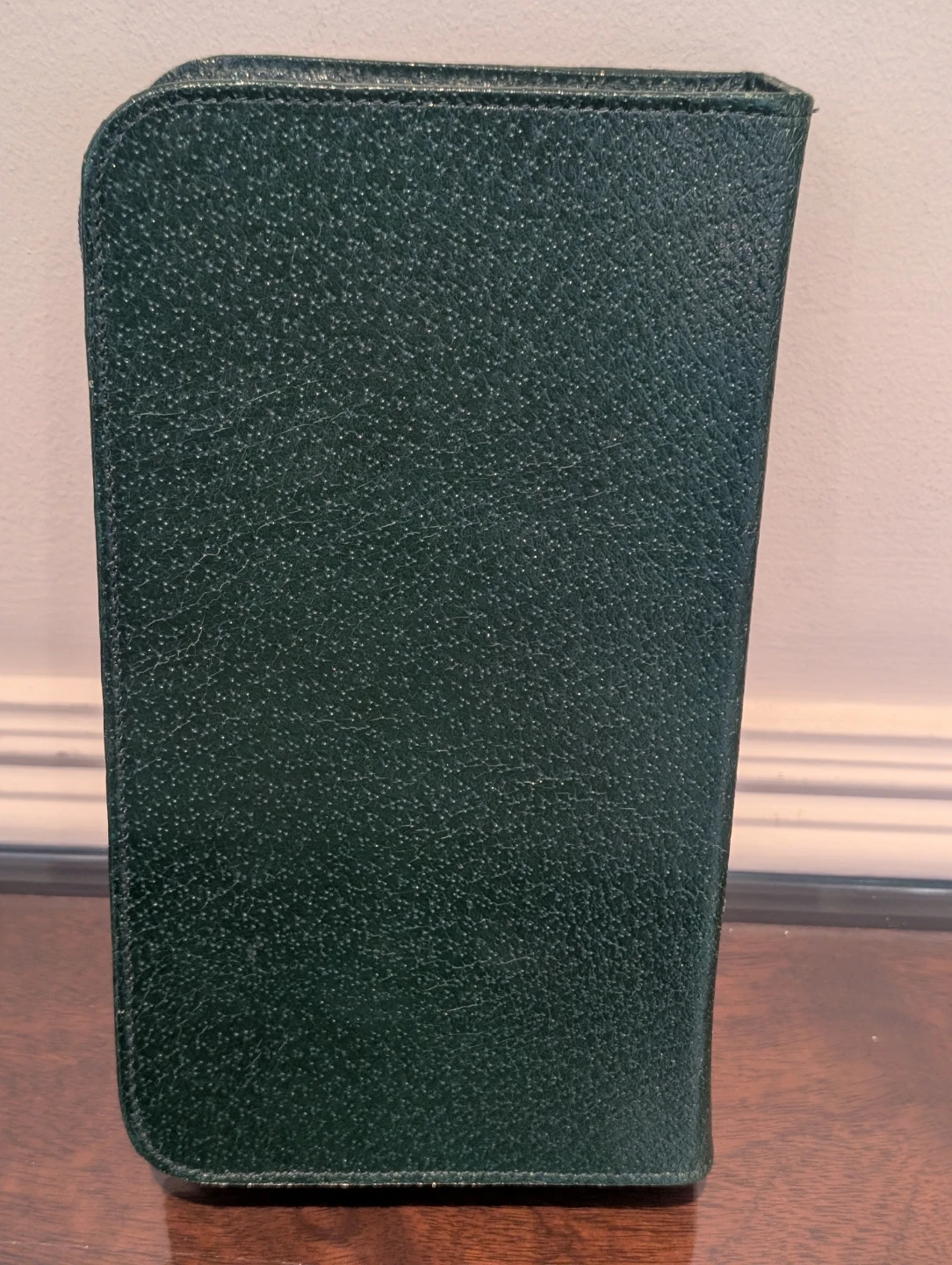 Smythson Green and Red Leather Playing Card Case with Cards - photo 4