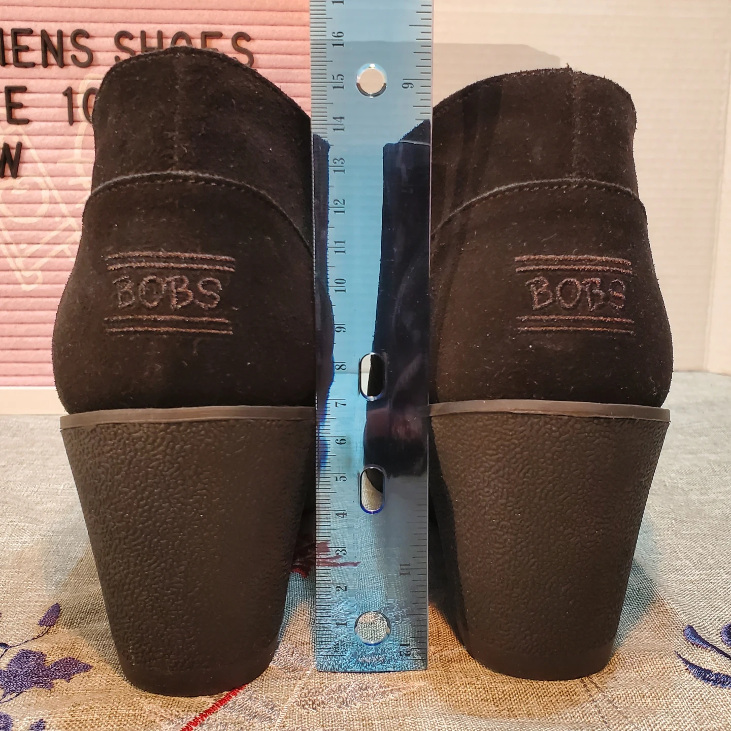 BOBS from Skechers Women's Black Wedge Booties Size 10 - photo 5