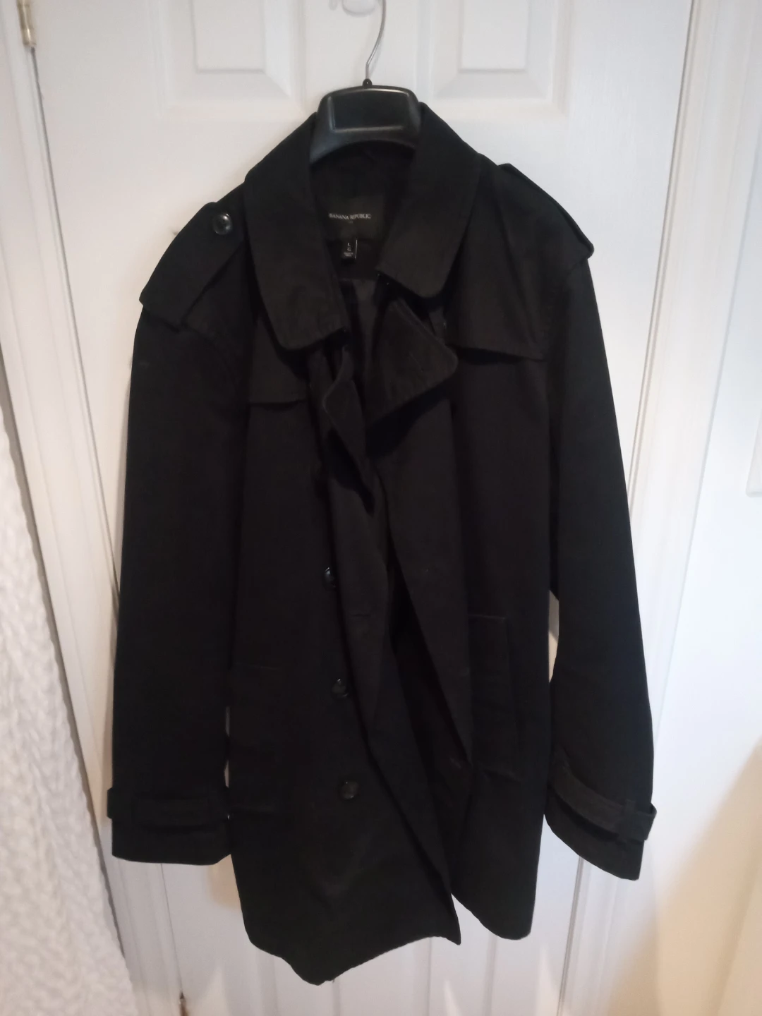 Banana Republic Navy Trench Coat - Size L - photo 2