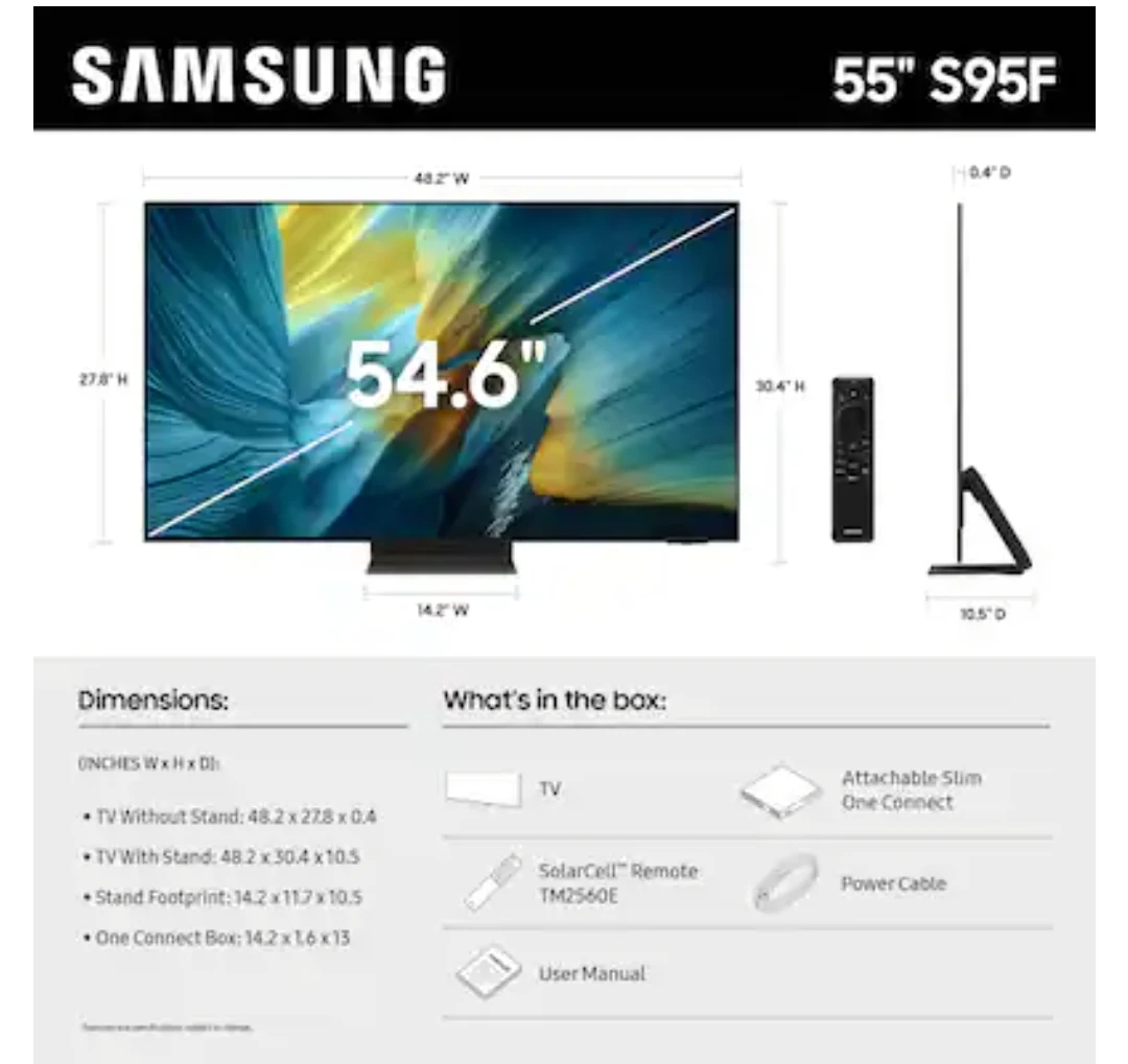 Samsung 55" S95F OLED TV - photo 4