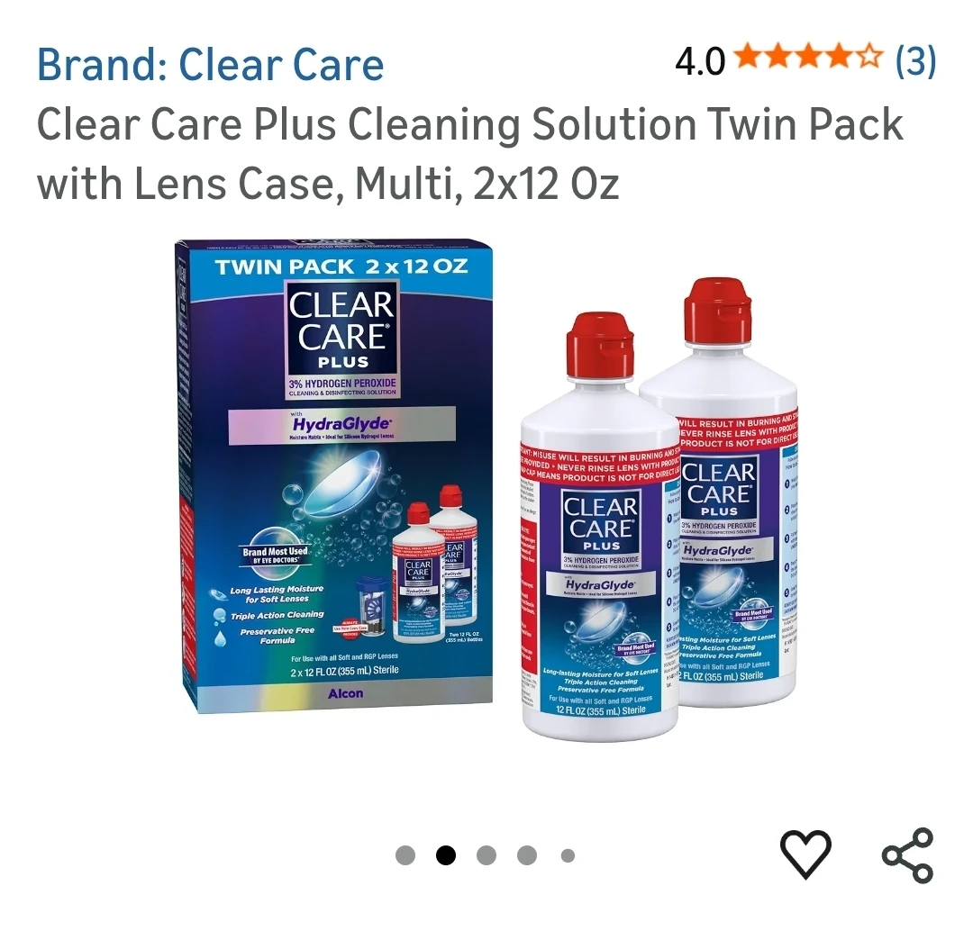 Clear Care Plus Contact Lens Solution Twin Pack - 2 x 12 oz