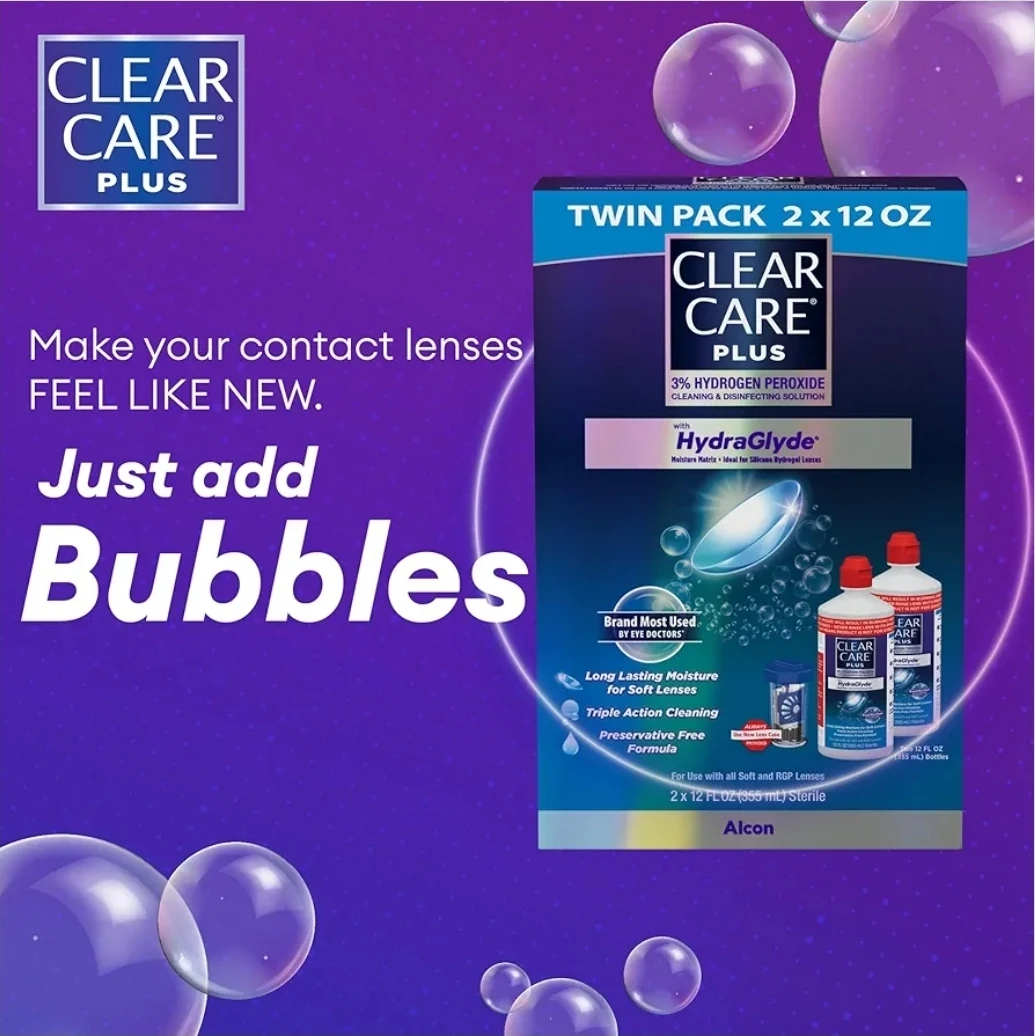 Clear Care Plus Contact Lens Solution Twin Pack - 2 x 12 oz - photo 3