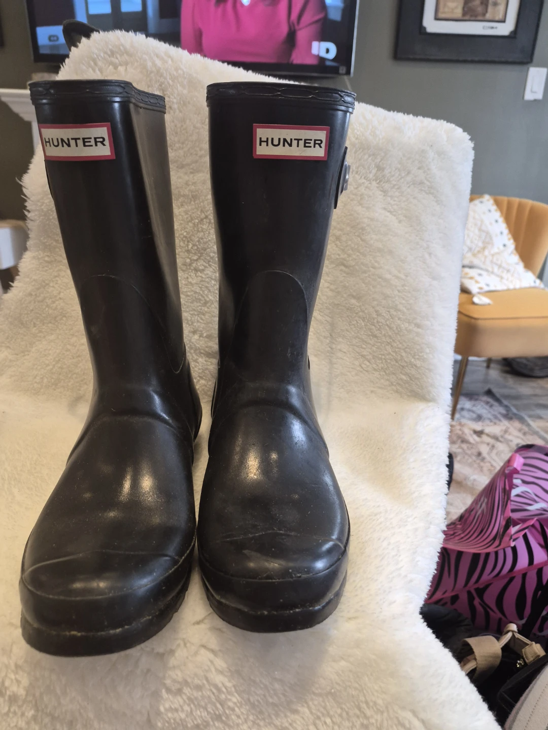 Hunter Women's Black Rubber Boots