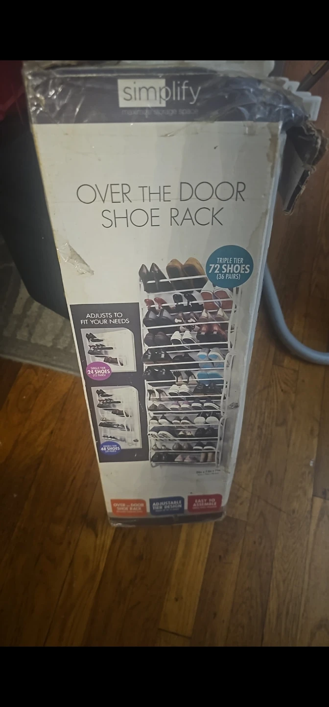 Simplify Over the Door Shoe Rack - Triple Tier
