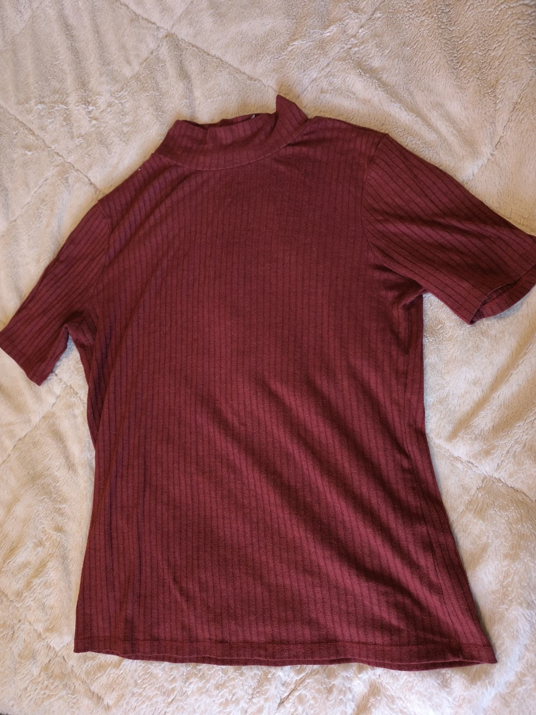 Ribbed Mock Neck Top