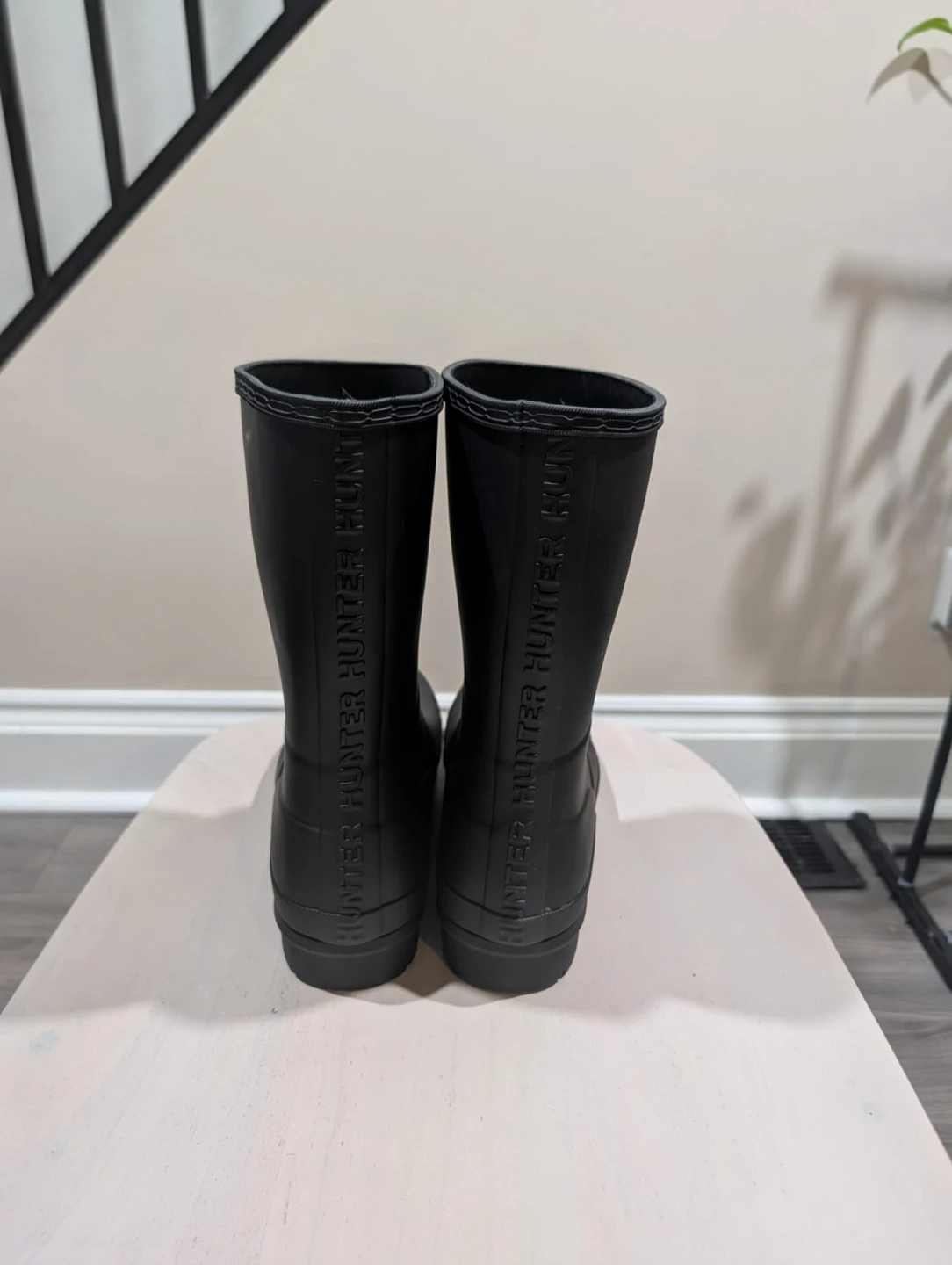Hunter Boots Black Rubber Rain Boots - Size 9M - photo 2