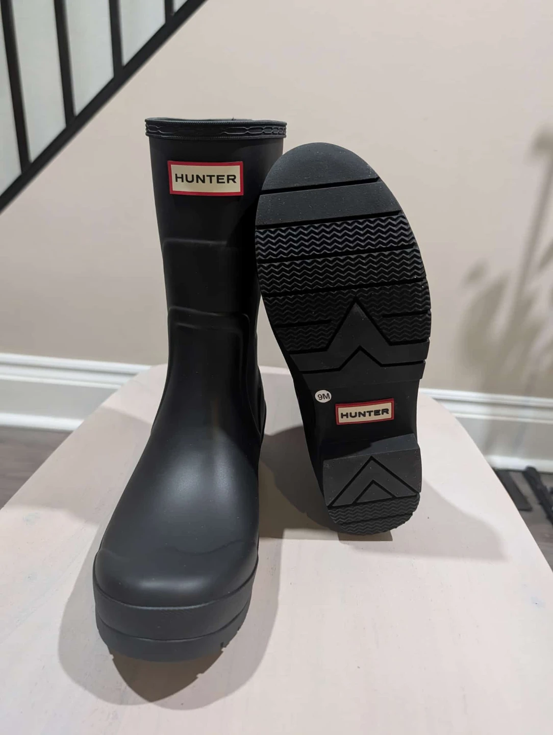 Hunter Boots Black Rubber Rain Boots - Size 9M - photo 3