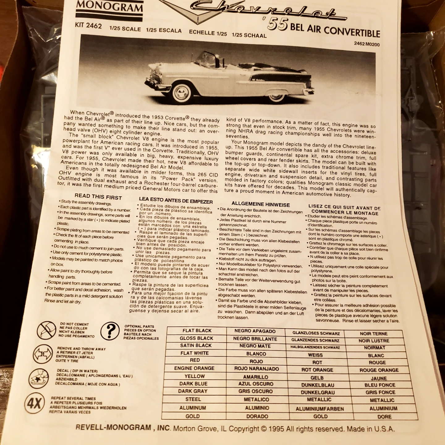 Vintage 55' Bel Air model car kit. - photo 3