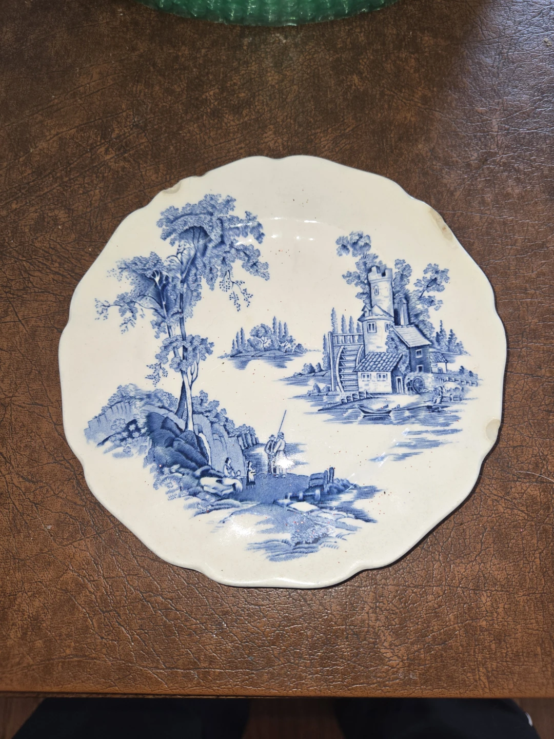 The Old Mill Plate - Blue & White Transferware - photo 2