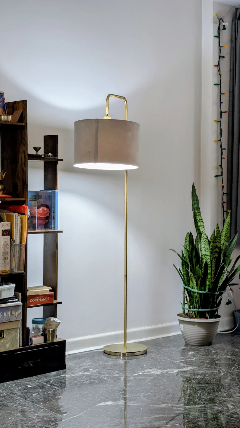 Modern Floor Lamp with Grey Shade