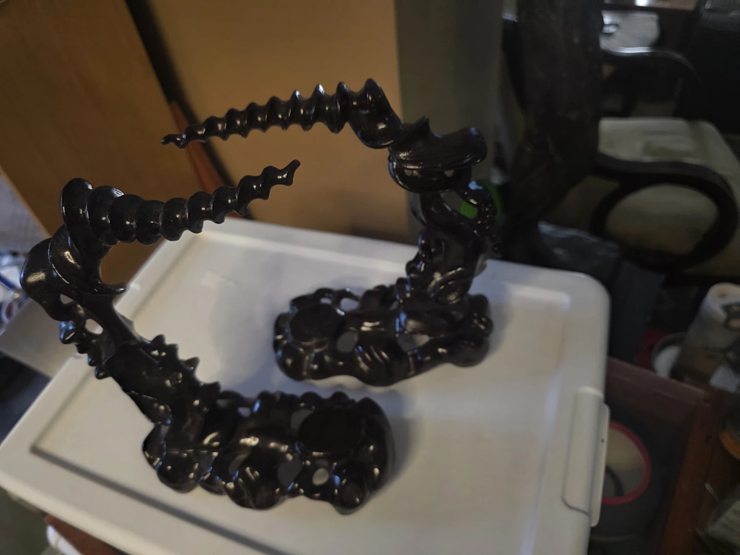 Vintage Black Figural  Display Stands