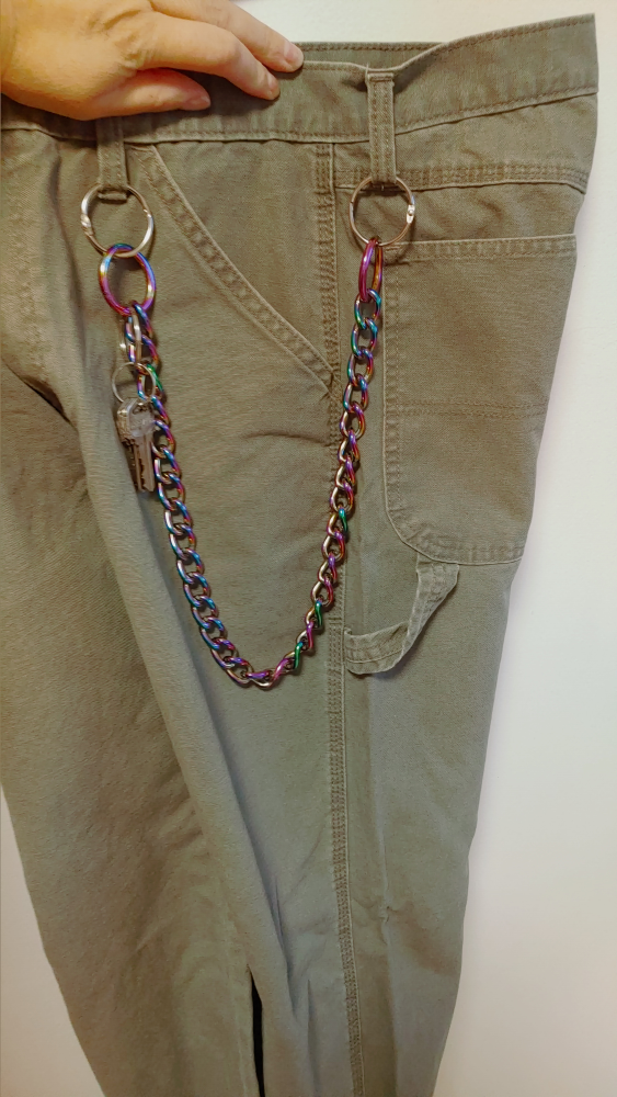 Rainbow Pocket Chain Keychain - photo 2
