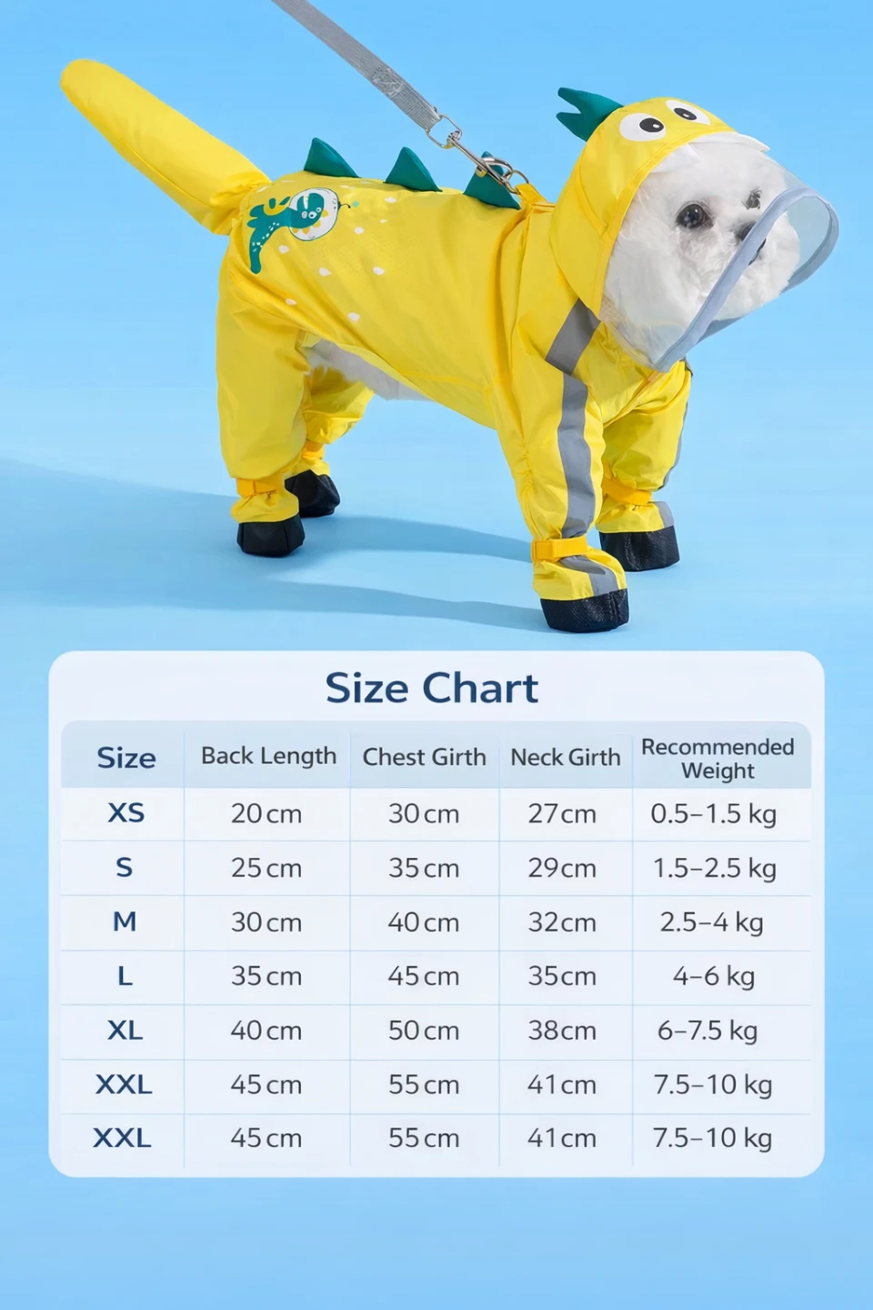 Dog Raincoat full protection head to paw, large size - photo 5