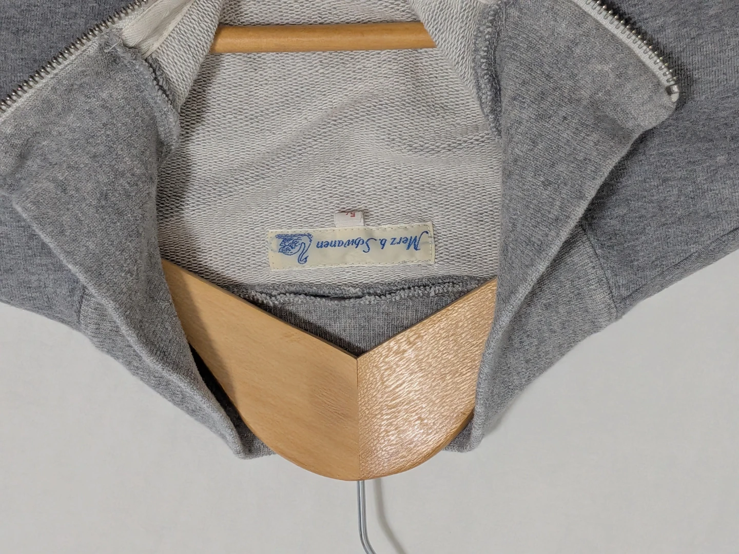 Merz b. Schwanen 1/4 Zip Sweatshirt Grey Size M - photo 4